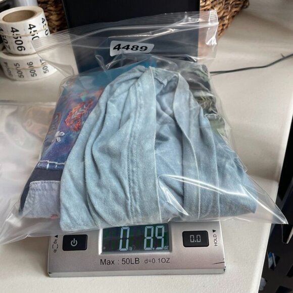 Sacred Threads Jacket Womens M/L Baby Blue Patchwork Embroidered Full Zip Hood - Picture 8 of 9